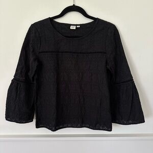 Gap Lace Detail 3/4 Sleeve Top
